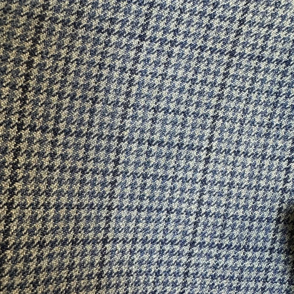 Ralph Lauren Silk Wool Houndstooth Blazer Mens 44R Blue Grey Sport‎ Coat Canada
